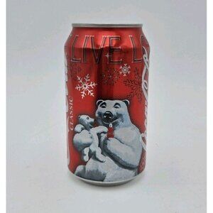Full 2005 12 Fl Oz‎ Coca Cola Coke Classic Christmas Can Polar Bear Baby Give